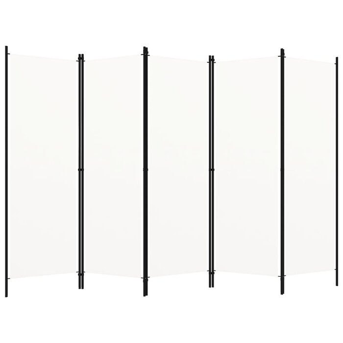 5-Paneel Raumteiler 250x180 cm - Weiß - bis zu 32% günstiger