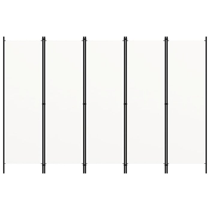 5-Paneel Raumteiler 250x180 cm - Weiß - bis zu 32% günstiger