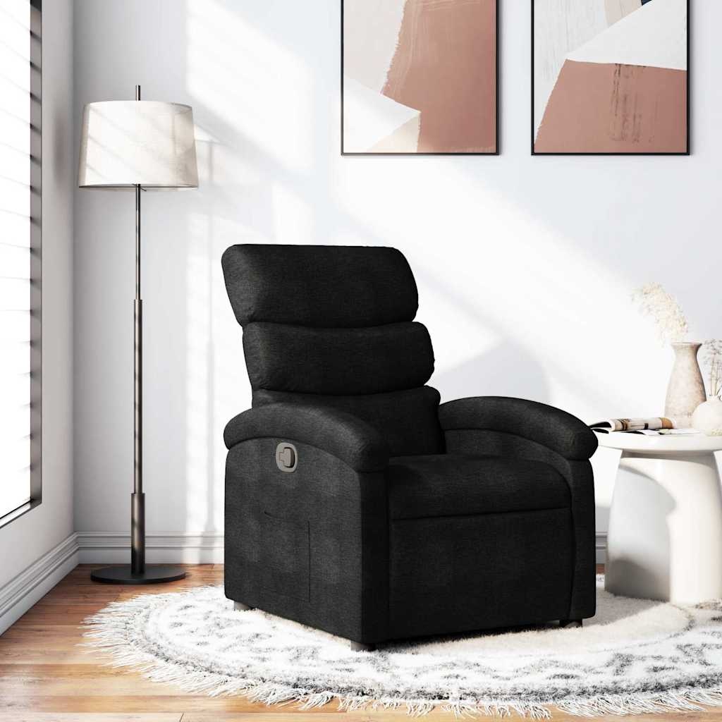Verstellbarer Relaxsessel Stoff Schwarz - Jetzt bis zu 35% Rabatt sichern