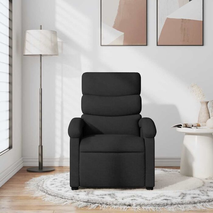 Verstellbarer Relaxsessel Stoff Schwarz - Jetzt bis zu 35% Rabatt sichern
