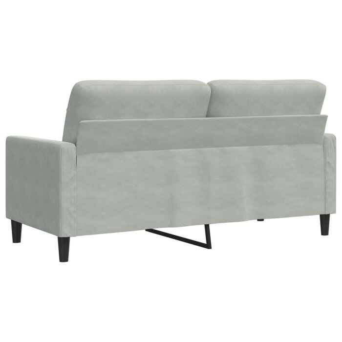 Gemütliches 2-Sitzer Samtsofa 140 cm, Hellgrau - jetzt bis zu 30% Rabatt