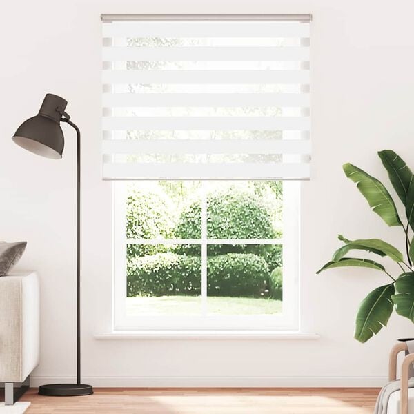 Doppelrollo 145x200 cm Weiß - Zebra-Rollo - bis zu 33% reduziert