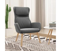 Vidaxl Eleganter Relaxsessel in Dunkelgrau - Samt - Jetzt bis zu 64% sparen
