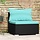 Garten-Mittelsofa Poly-Rattan Schwarz/Aqua - Jetzt bis zu 73% günstiger