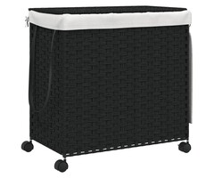 Vidaxl Rattan Wäschesammler auf Rollen 60x35x60,5cm - jetzt bis zu 64% reduziert