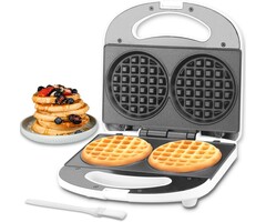 Doppel-Mini-Waffeleisen, 750W - Weiß - Bis zu 37% Rabatt