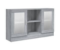 Moderner Vitrinenschrank Grau Sonoma-Eiche 120x30,5x70 cm - bis zu 40% sparen