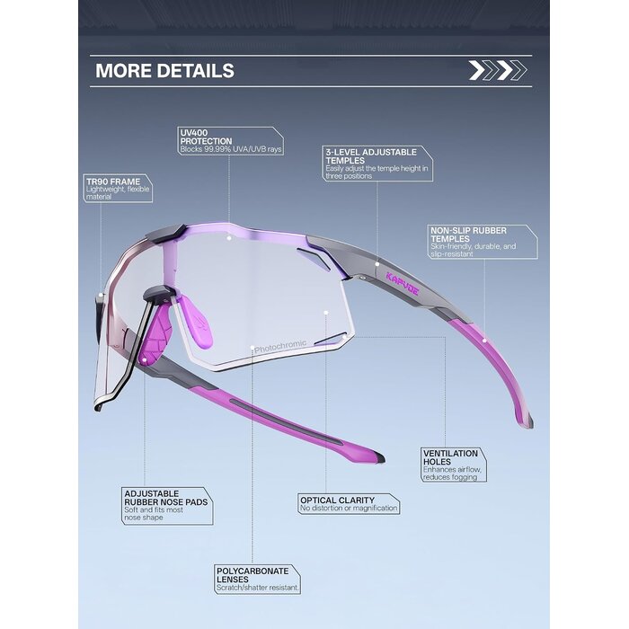 Photochrome Sportbrille UV400 - bis zu 32% Rabatt auf Rückläufer