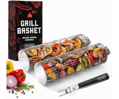Rollender Grillkorb Edelstahl 2er-Set - Jetzt bis zu 34% günstiger