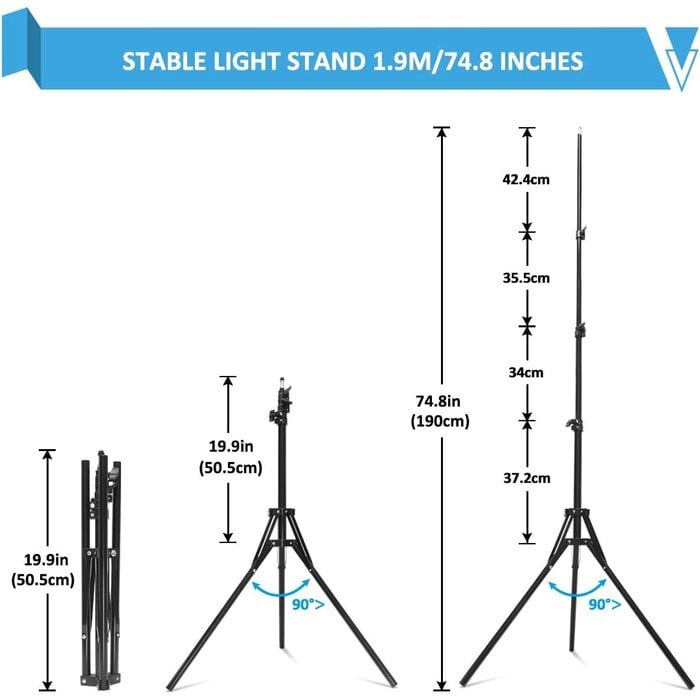 18 Zoll LED-Ringlicht mit Stativ - Dimmbar - Outlet bis zu 33% Rabatt