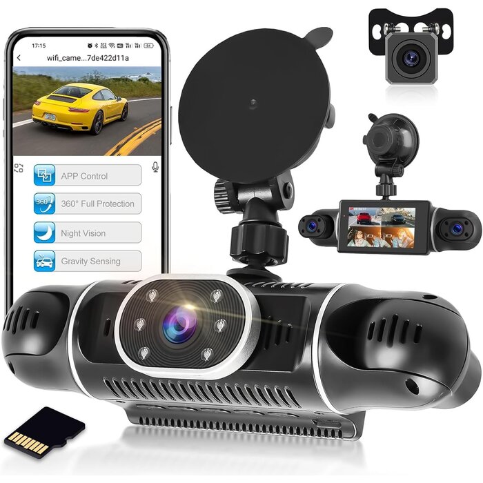 4-Kanal Dashcam 1080p Rundumüberwachung mit WiFi - Jetzt bis zu 34% Rabatt
