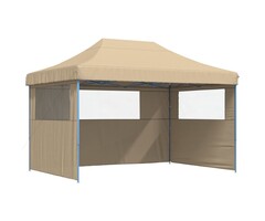 Faltbares Pop-up Partyzelt 410x279cm - Beige - bis zu 41% Rabatt