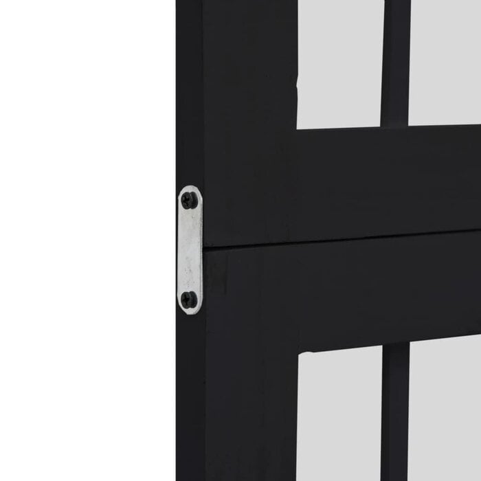 Exklusiver 6-Paneel Raumteiler aus Paulownia-Holz, Schwarz - bis zu 35% Rabatt