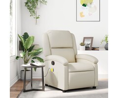 Verstellbarer Massagesessel in Creme - Entspannung pur bis zu 35% reduziert