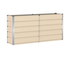 Design-Pflanzkübel Stahl 160x40x75cm Elfenbein - bis zu 33% günstiger