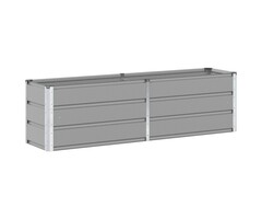 Stahl Pflanzkasten 160 x 40 x 45 cm - Hellgrau - bis zu 32% sparen