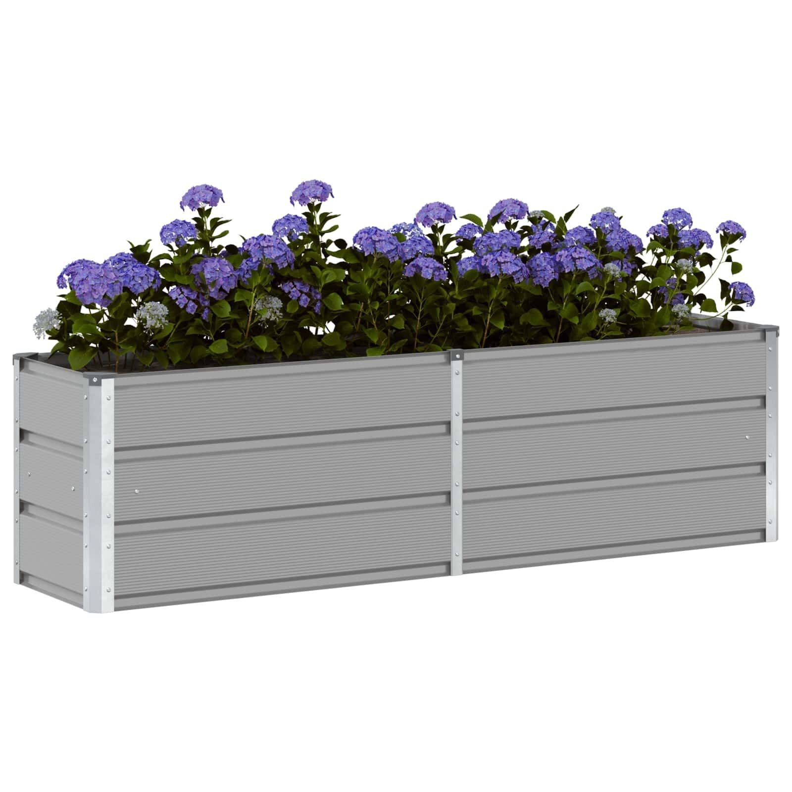 Stahl Pflanzkasten 160 x 40 x 45 cm - Hellgrau - bis zu 32% sparen