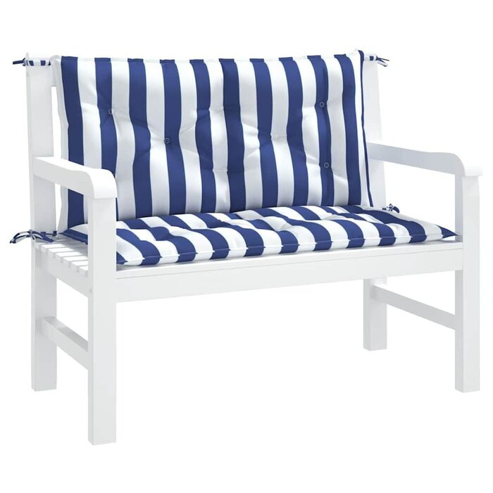 Vidaxl Gartenbankauflagen-Set 2-tlg. 100x50x7 cm gestreift - bis zu 61% sparen