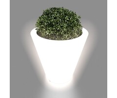 Beleuchteter Blumentopf 50x50x60 cm LED weiß - Outlet bis zu 34% sparen