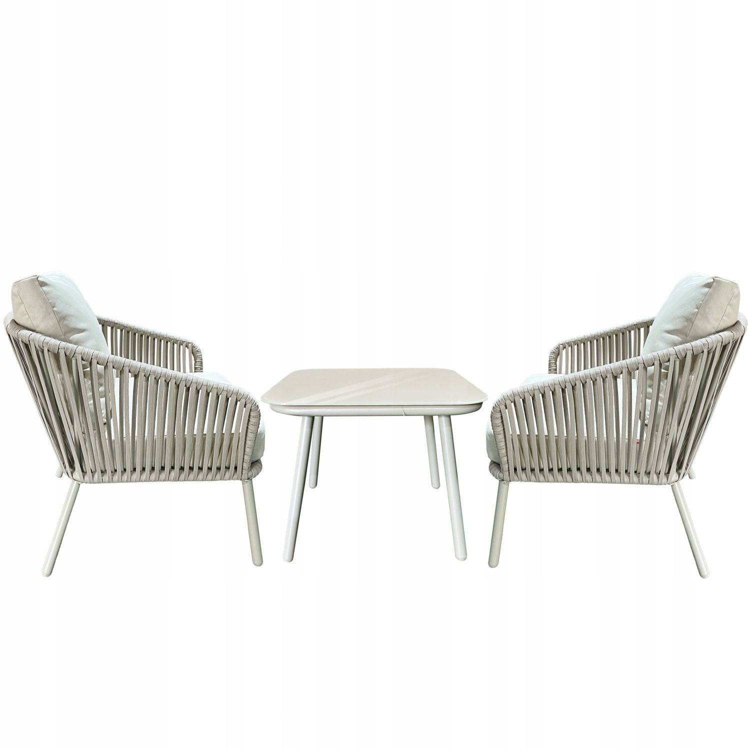 Elegantes Technorattan Gartenmöbel-Set Beige - bis zu 35% Rabatt