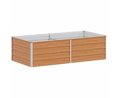 Hochbeet aus verzinktem Stahl hellbraun 160x80x45cm - bis zu 32% sparen