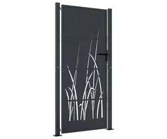 Gartentor 105x205cm Stahl Anthrazit mit Laser-Design - bis zu 35% Rabatt
