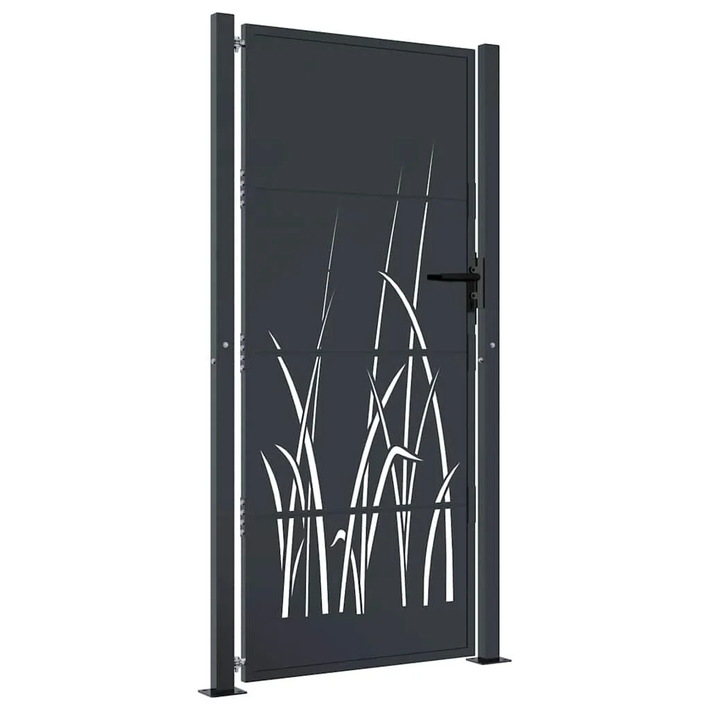 Gartentor 105x205cm Stahl Anthrazit mit Laser-Design - bis zu 35% Rabatt