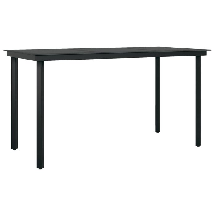 Minimalistischer Gartentisch 140x70cm aus Stahl & Glas - bis zu 35% Rabatt