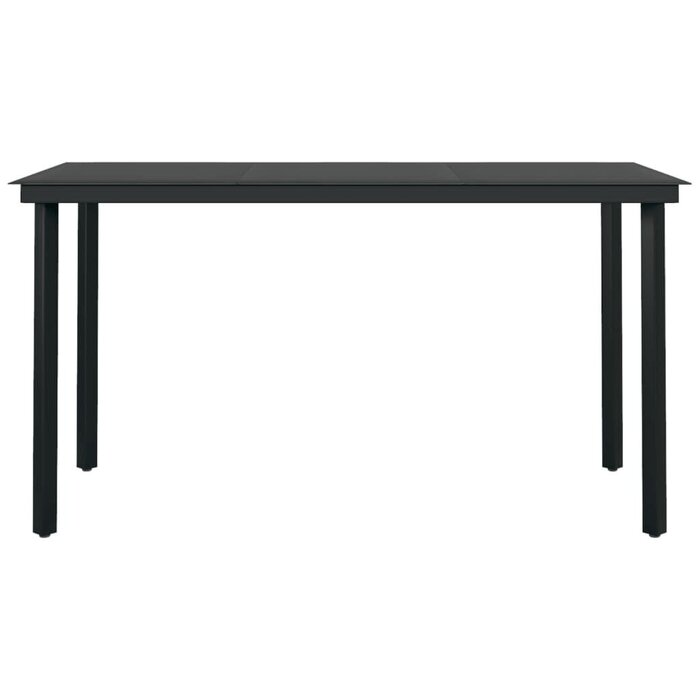 Minimalistischer Gartentisch 140x70cm aus Stahl & Glas - bis zu 35% Rabatt