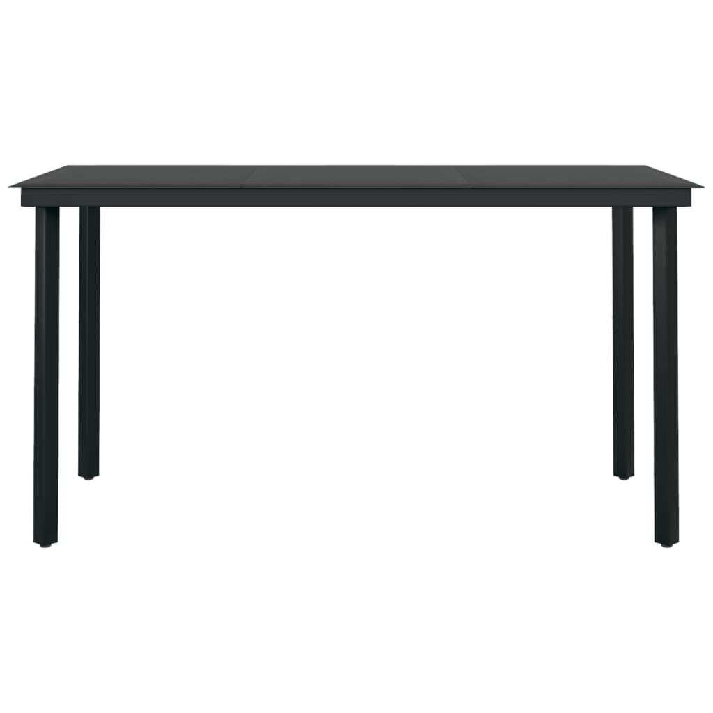 Minimalistischer Gartentisch 140x70cm aus Stahl & Glas - bis zu 35% Rabatt