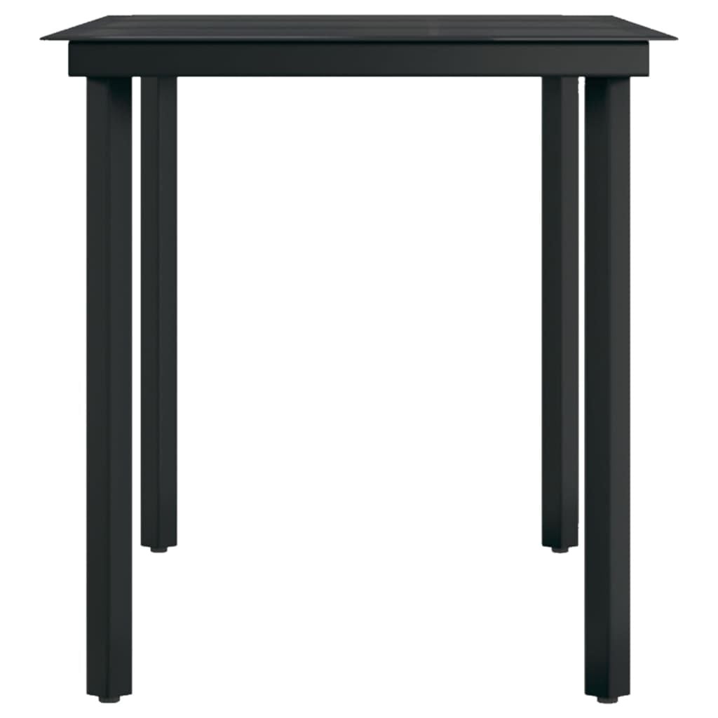 Minimalistischer Gartentisch 140x70cm aus Stahl & Glas - bis zu 35% Rabatt