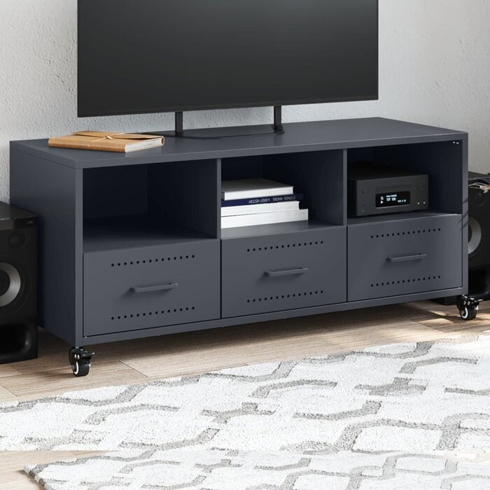 TV-Board aus Stahl, anthrazit, 100,5 cm - Jetzt bis zu 34% sparen!