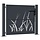 Gartentor 105x105 cm Anthrazit Laser-Design - Jetzt bis zu 35% sparen