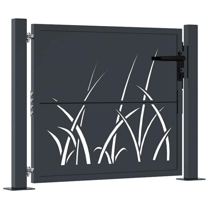 Gartentor 105x105 cm Anthrazit Laser-Design - Jetzt bis zu 35% sparen