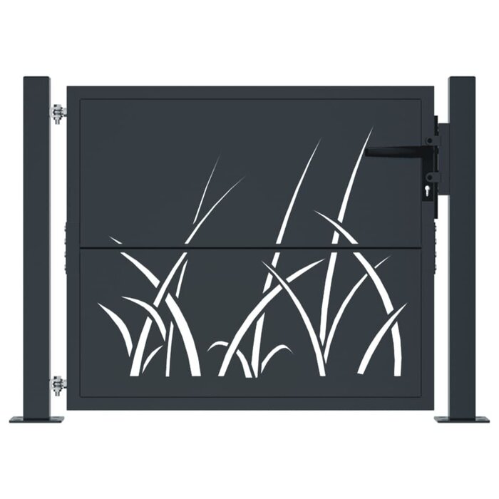 Gartentor 105x105 cm Anthrazit Laser-Design - Jetzt bis zu 35% sparen