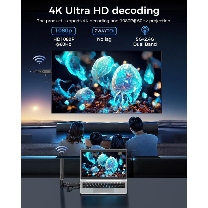 Kabelloses HDMI-Sender-Set, UHD 400m Reichweite - Outlet bis zu 30% sparen
