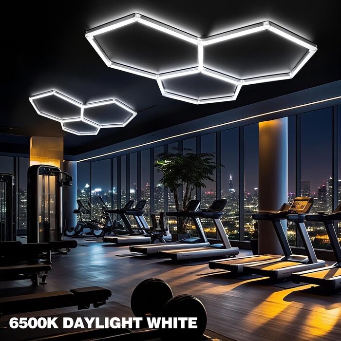 Hexagonale LED-Garagenleuchte 128W, 6500K - jetzt bis zu 34% günstiger!
