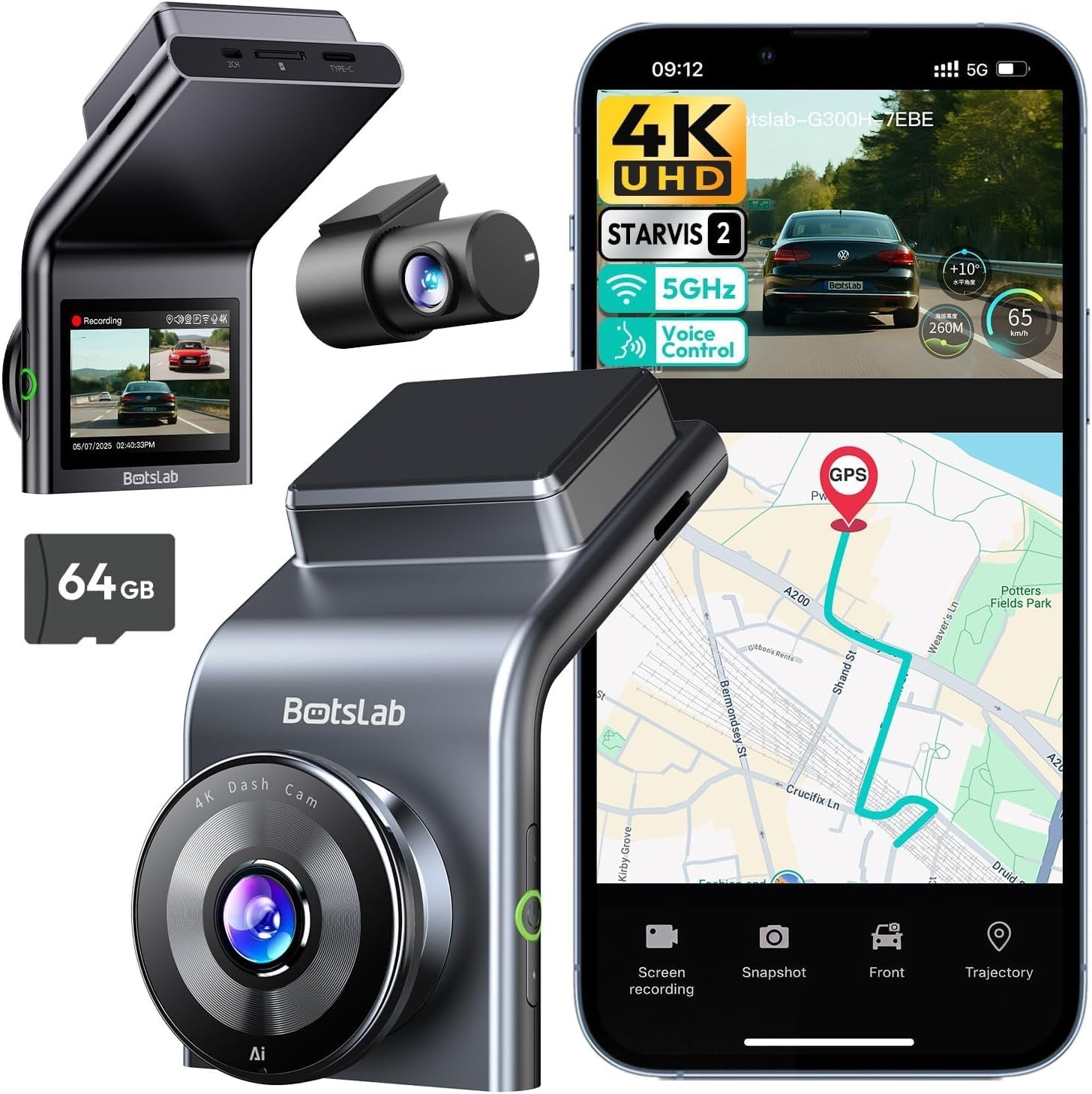 4K Dashcam mit GPS & Rückkamera - Outlet: bis zu 35% Rabatt