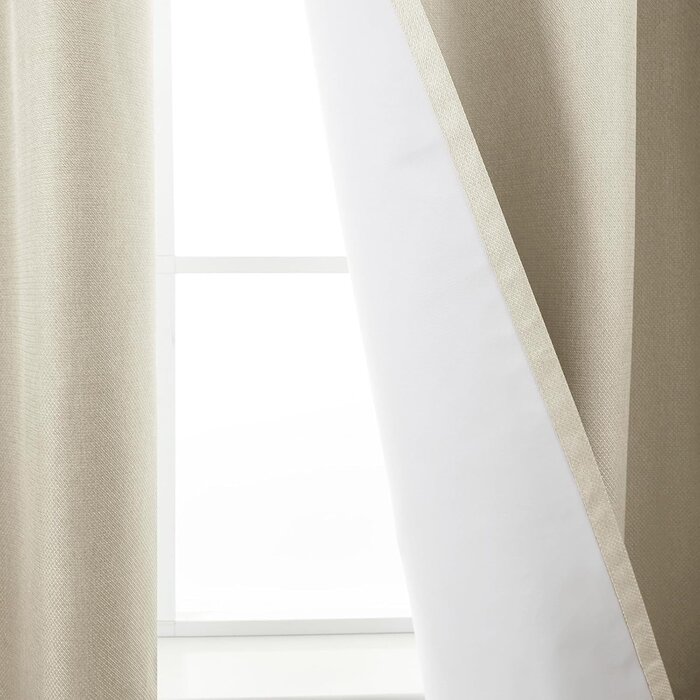Verdunkelungsvorhänge Leinenlook, 132x245 cm, 2er-Set - bis zu 28% sparen