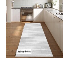 Stylischer Teppichläufer Hellgrau 80x150cm - Rutschfest & Waschbar - bis zu 37% Rabatt