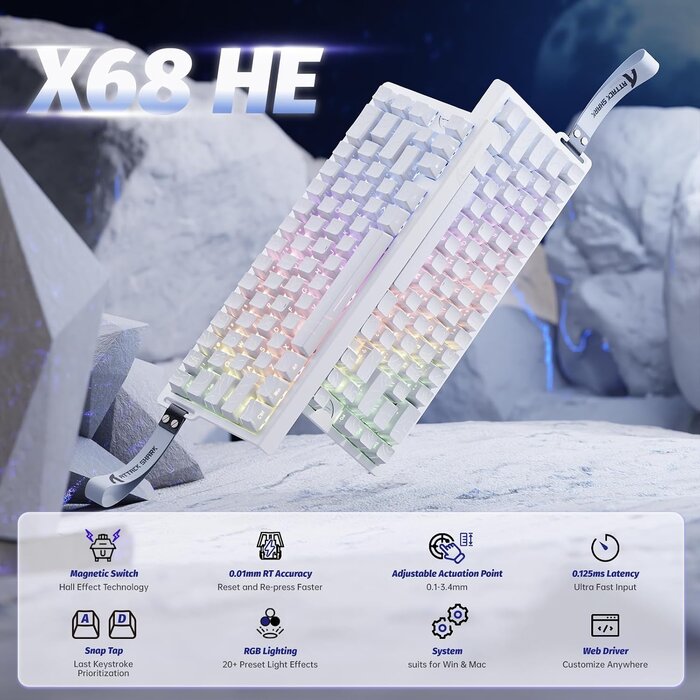 Gaming-Tastatur 60% mit Rapid Trigger & 8000Hz - bis zu 34% sparen!
