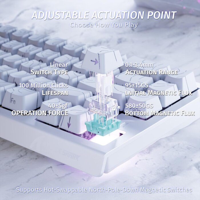 Gaming-Tastatur 60% mit Rapid Trigger & 8000Hz - bis zu 34% sparen!