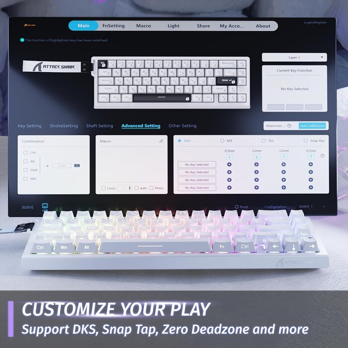 Gaming-Tastatur 60% mit Rapid Trigger & 8000Hz - bis zu 34% sparen!