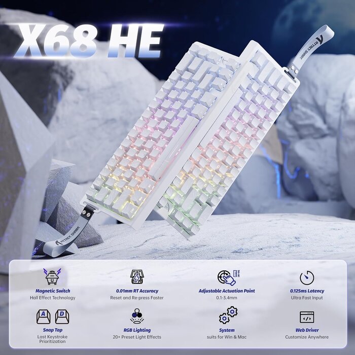 Mechanische 60% Gaming-Tastatur, Rapid Trigger, RGB - Bis zu 34% Rabatt