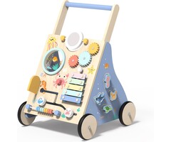 Holz Lauflernwagen im Ozean-Design - Montessori Lernhilfe - bis zu 40% sparen