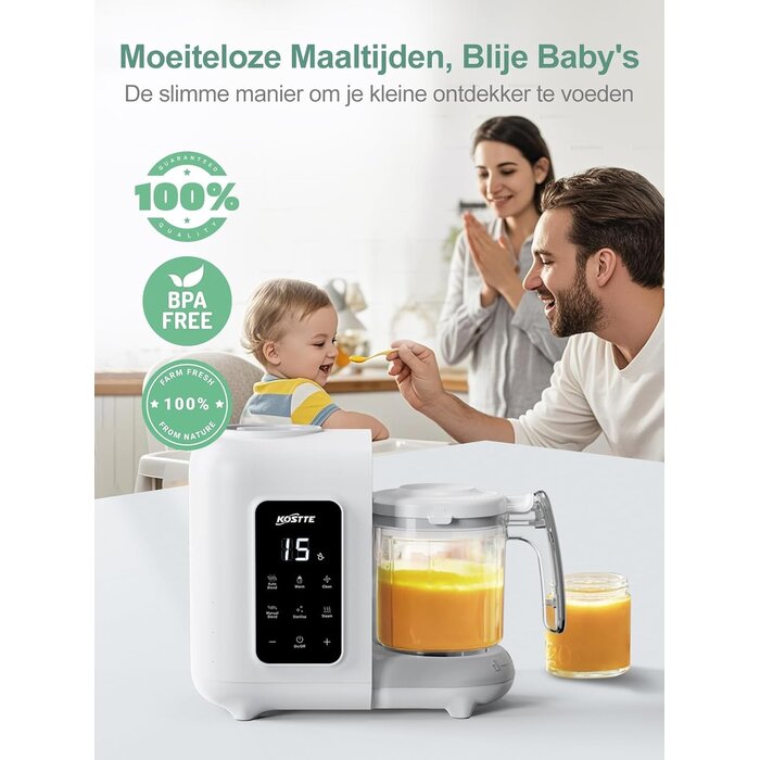 Babykostzubereiter 600 ml mit Dampfgarer & Mixer - bis zu 34% Rabatt