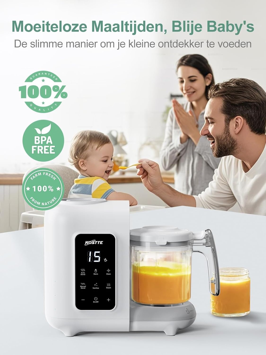 Babykostzubereiter 600 ml mit Dampfgarer & Mixer - bis zu 34% Rabatt