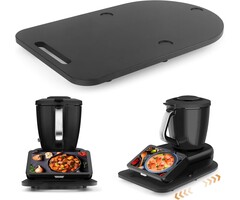 Holz-Gleitbrett für Thermomix TM7 - Schwarz mit 360° Rollen - bis zu 38% Rabatt