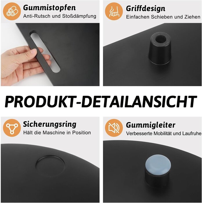 Gleitbrett für Thermomix TM7 Holz Schwarz - Rollbrett bis zu 32% günstiger