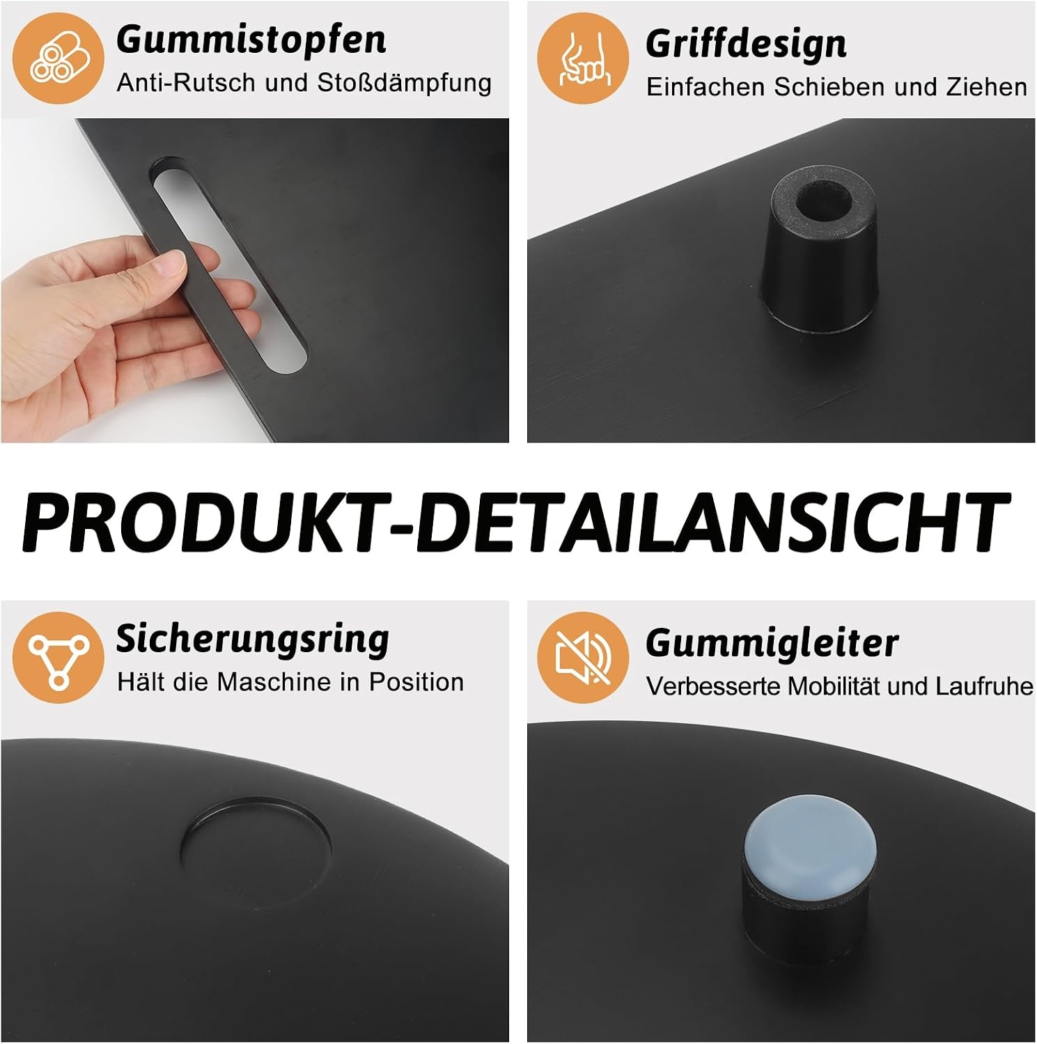 Gleitbrett für Thermomix TM7 Holz Schwarz - Rollbrett bis zu 32% günstiger